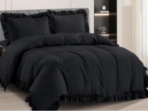 4 PCS Complete Bedding Set Duvet Quilt Cover Fitted Sheet Pillowcases Single Double King Sizes