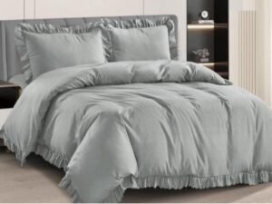 4 PCS Complete Bedding Set Duvet Quilt Cover Fitted Sheet Pillowcases Single Double King Sizes