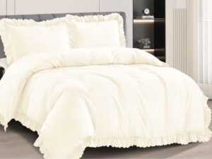 4 PCS Complete Bedding Set Duvet Quilt Cover Fitted Sheet Pillowcases Single Double King Sizes