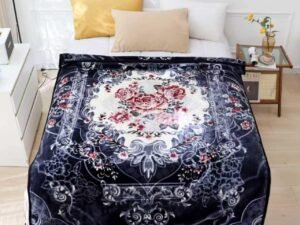 M6K Heavy Blanket Soft Material 2Ply Thick Warm Winter Blanket Greek & Flower Design, 200x240