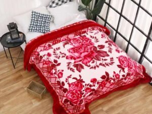 M6K Heavy Blanket Soft Material 2Ply Thick Warm Winter Blanket Greek & Flower Design, 200x240