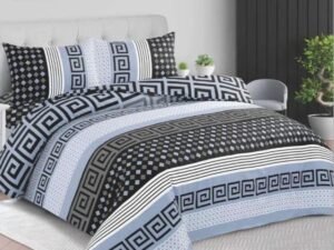 3Pcs Duvet Cover Set Includes Quit cover & 2 Pillowcases double and king size Greek Style Luxury Feel