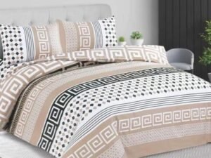 3Pcs Duvet Cover Set Includes Quit cover & 2 Pillowcases double and king size Greek Style Luxury Feel