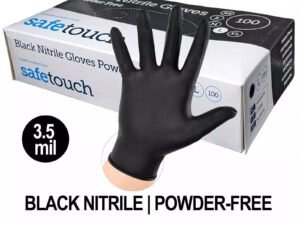 1000 BLACK/BLUE DISPOSABLE NITRILE GLOVES POWDER LATEX FREE Multi Purpose Food/Mechanics/Cleaning/Tattoo/Nails Heavy Duty M/L