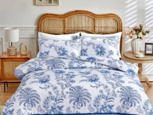 Microfibre 4pcs Bedding Set Include ( Duvet cover, Fitted sheet, Two pillowcases ) Soft Breathable Printed in Single, Double, King Sizes